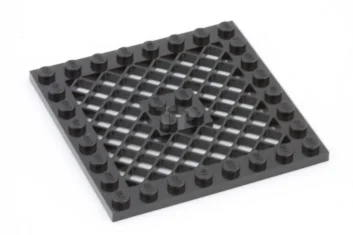 LEGO Plate, Modified 8 x 8 with Grille and Hole in…