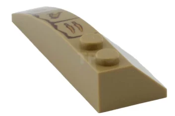 LEGO Wedge 6 x 2 Right with Bricks and Hieroglyphs Pattern