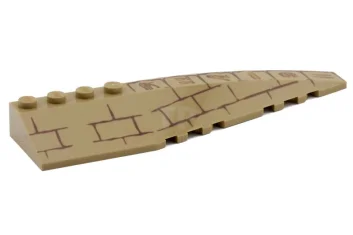 LEGO Wedge 12 x 3 Right with Bricks and Hieroglyphs Pattern