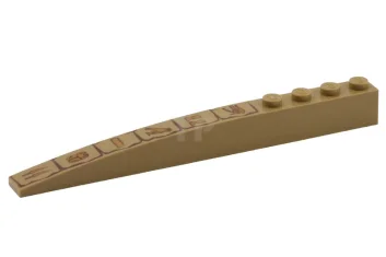 LEGO Wedge 12 x 3 Right with Bricks and Hieroglyphs Pattern