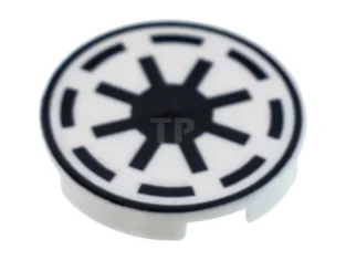 LEGO Tile, Round 2 x 2 with SW Republic Pattern and…
