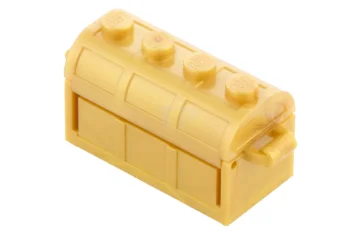 LEGO Container, Treasure Chest, Complete Assembly - Thick Hinge, Slots in…