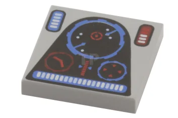 LEGO Tile 2 x 2 with Flight Controls Pattern