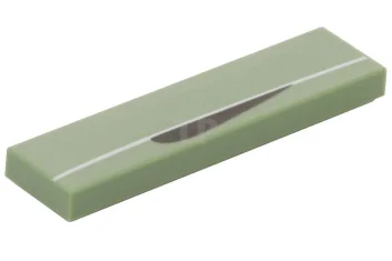 LEGO Tile 1 x 4 with White Line with Black Curved…