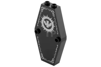 LEGO Coffin Lid with Bat Pattern