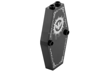 LEGO Coffin Lid with Bat Pattern