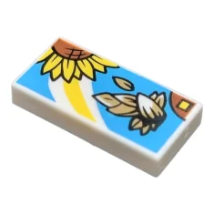 LEGO Piastrelle 1 x 2 con motivo a girasole