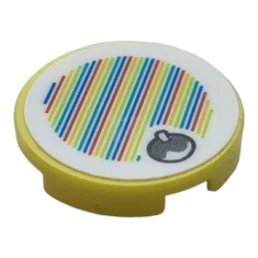 LEGO Tile 2 x 2 Round with Super Mario Scanner Code…