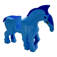 LEGO Direhorse met blauwe kam, manen en staart, en geel ogenpatroon