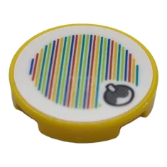 LEGO Tile 2 x 2 Round with Super Mario Scanner Code…