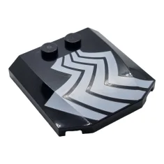 LEGO Plaat 4 x 4 x 2/3 Driedubbel gebogen met zigzaglijnenpatroon…