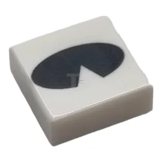 LEGO Tile 1 x 1 with Oval with Slice Removed Pattern