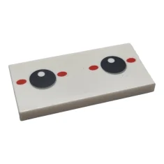 LEGO Tile 2 x 4 with Eyes Pattern