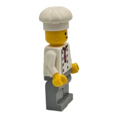 LEGO Baker (Chef) - White Torso with 8 Buttons, No Wrinkles…