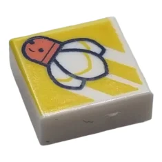 LEGO Tile 1 x 1 with Groove with Coral Badminton Shuttlecock…