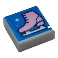 LEGO Tile 1 x 1 with Groove with Bright Pink Figure…