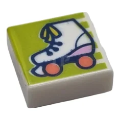 LEGO Tile 1 x 1 with Groove with Roller Skate with…