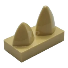 LEGO Fliese, modifiziert 1 x 2 mit 2 Zähnen Vertikal