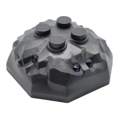 LEGO Rock 4 x 4 Octagonal Boulder, Top with Molded Trans-Light…