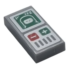 LEGO Tile 1 x 2 with Baby Monitor Pattern