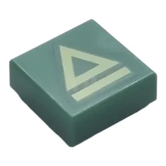 LEGO Tile 1 x 1 with Triangle and Line Pattern