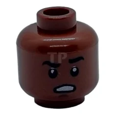 LEGO Kopf Minifigur mit hochgezogener Augenbraue / finsterem Gebiss (beidseitig -…