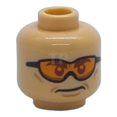LEGO Tête de figurine avec lunettes et motif de rictus /…