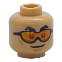 LEGO Tête de figurine avec lunettes et motif de rictus /…