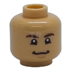 LEGO Kopf Minifigur mit Kinngrübchen, Grinse-/Lächelmuster (beidseitig)