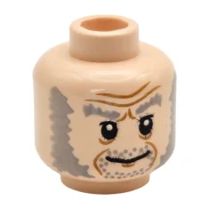 LEGO Kopf Minifigur mit Koteletten und Lächeln / Schreckgespenst (Doppelseitig -…