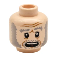 LEGO Kopf Minifigur mit Koteletten und Lächeln / Schreckgespenst (Doppelseitig -…