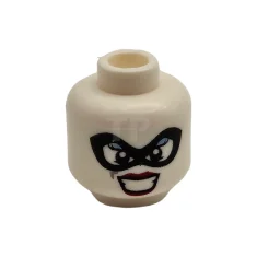 LEGO Kopf Minifigur mit Augenmaske und Lächeln / Gebissmuster (doppelseitig)