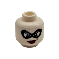 LEGO Kopf Minifigur mit Augenmaske und Lächeln / Gebissmuster (doppelseitig)