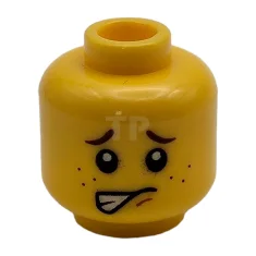 LEGO Tête de figurine avec taches de rousseur et motif souriant…