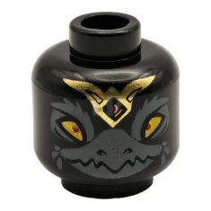 LEGO Kopf Minifigur mit Alien Chima Raven Muster (Doppelseitig - Rawzom)