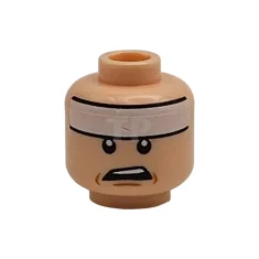 LEGO Kopf-Minifigur mit Stirnband und besorgtem / schielendem Muster (beidseitig -…