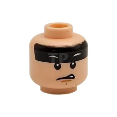 LEGO Kopf-Minifigur mit Stirnband und besorgtem / schielendem Muster (beidseitig -…