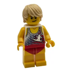 LEGO Male with Tan Hair, Tank Top with White Surfer Logo,…