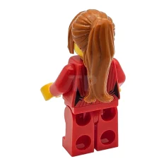 LEGO Reporter, donna, capelli arancione scuro con frange laterali, occhiali, blazer…