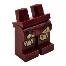 LEGO Legs Minifig with Knee Plates Pattern (Iron Man)