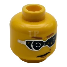 LEGO Tête de figurine avec motif de lunettes
