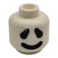 LEGO Minifigur, Kopf Doppelseitiger Geist Große schwarze Augen, dickes Lächeln /…