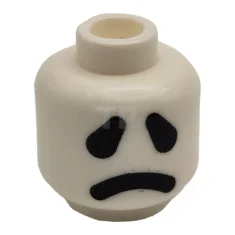 LEGO Minifigur, Kopf Doppelseitiger Geist Große schwarze Augen, dickes Lächeln /…