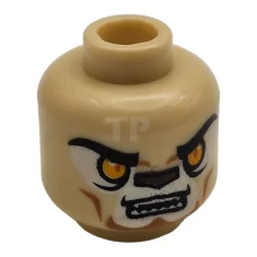 LEGO Kopf Minifigur mit Alien Chima Lion-Muster (beidseitig)