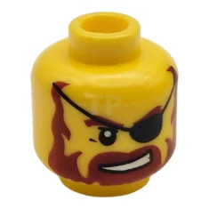 LEGO Kopf-Minifigur mit Bart und Augenklappe