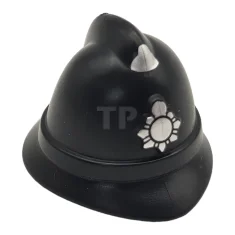 LEGO Minifigure, Headgear Police Helmet with Silver Badge Pattern