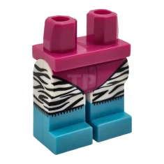 LEGO Benen Minifiguur met gympak en zebrastrepenpatroon