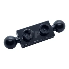 LEGO Plate, Modified 1 x 2 with Tow Balls on Ends