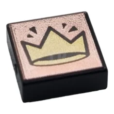 LEGO Fliese 1 x 1 mit Kronenmuster