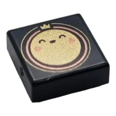 LEGO Fliese 1 x 1 mit Sonne mit Gesicht-Muster